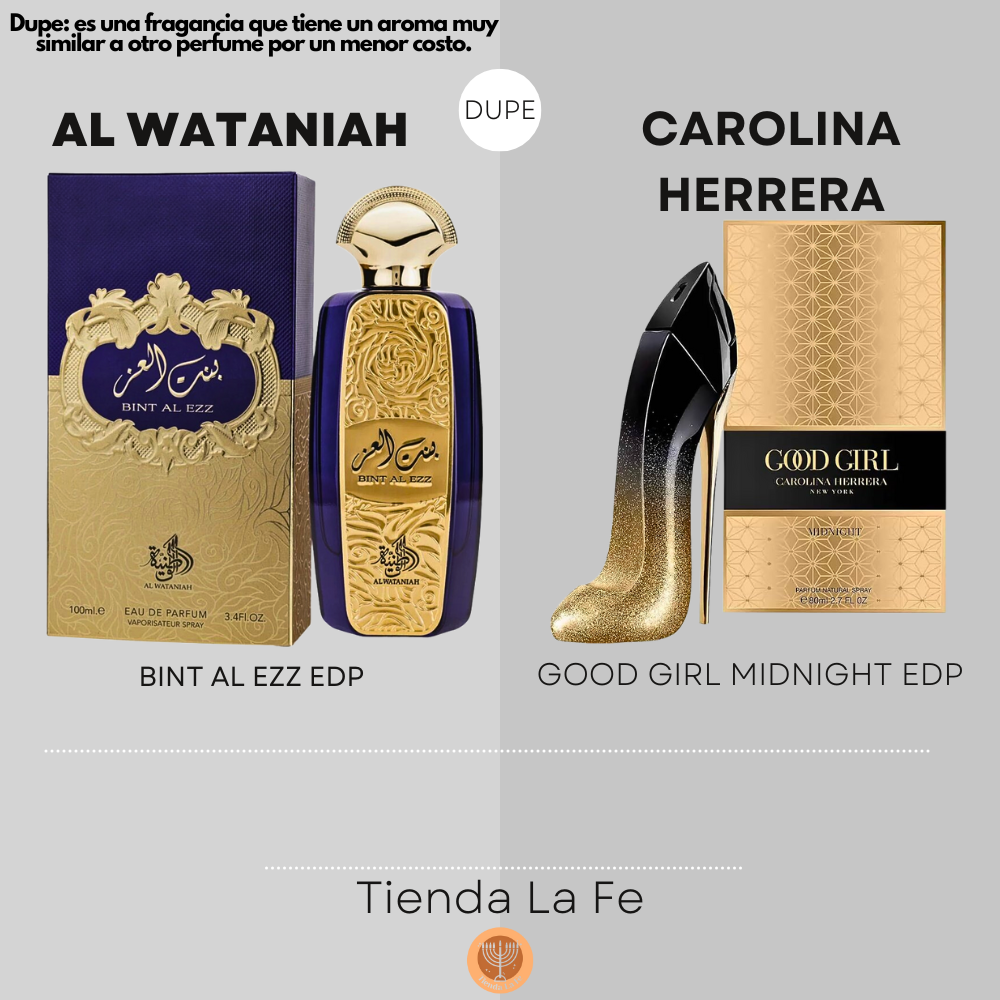 AL WATANIAH BINT AL EZZ EDP 100ML (M) (DUPE CAROLINA HERRERA GOOD GIRL MIDNIGHT EDP)
