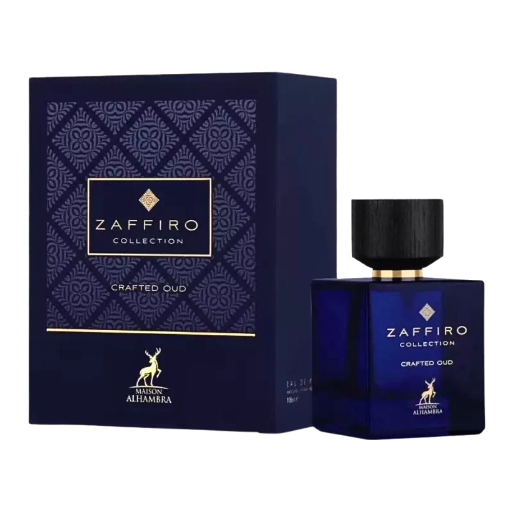 MAISON ALHAMBRA ZAFFIRO COLLECTION CRAFTED OUD EDP 100ML (U) (DUPE THAMEEN CARVED OUD EDP)