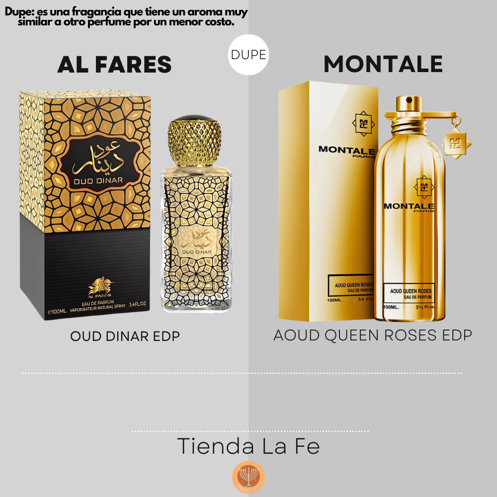 AL FARES OUD DINAR EDP 100ML (U) (DUPE MONTALE AOUD QUEEN ROSES EDP)