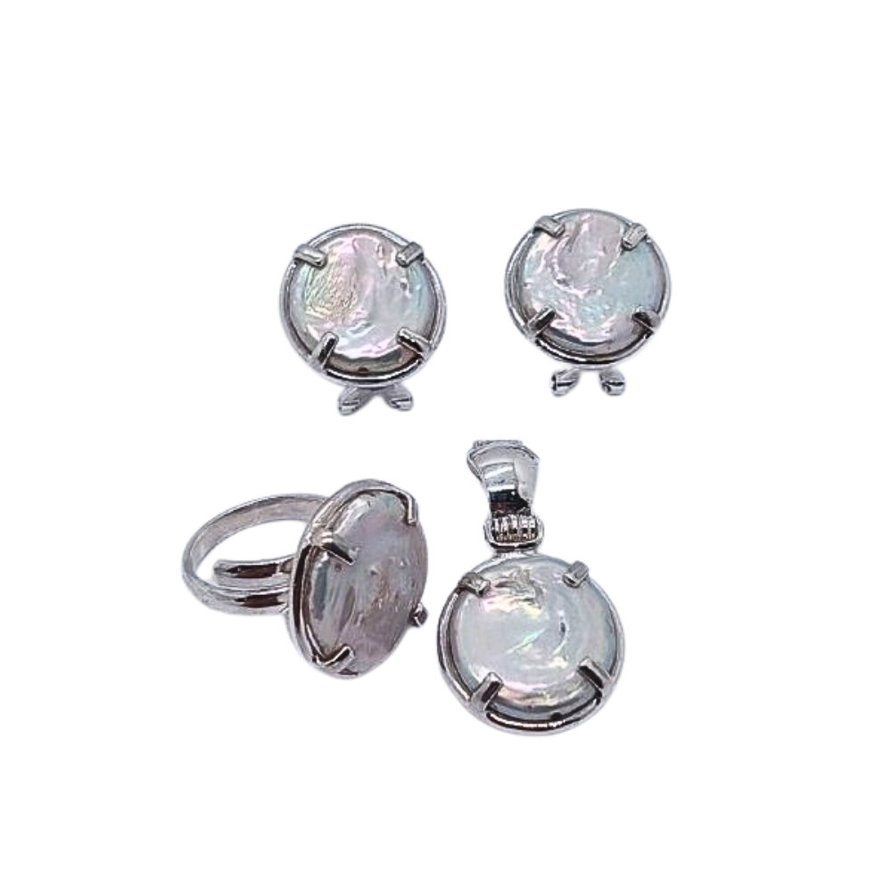 SET DE JOYERIA ARTESANAL DE PLATA 9.25 PERLA BARROCA ALESET002