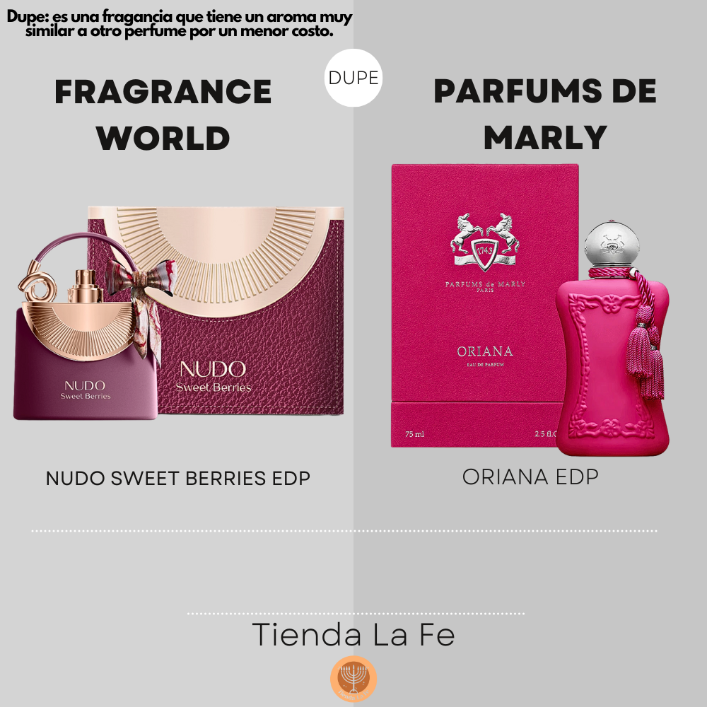 FRAGRANCE WORLD NUDO SWEET BERRIES EDP 100ML (M) (DUPE PARFUMS DE MARLY ORIANA EDP)