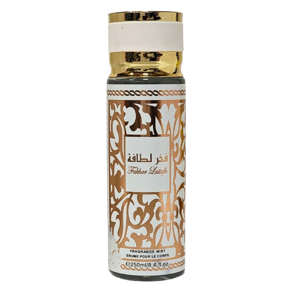 SPRAY PERFUMADO CONCENTRADO FAKHAR GOLD LATTAFA 250ML (M)(DUPE DE LATTAFA FAKHAR ROSE EDP 100ML)