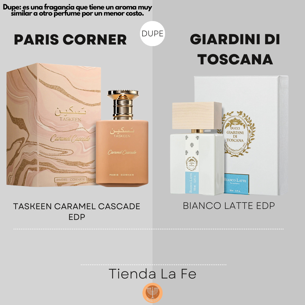 PARIS CORNER TASKEEN CARAMEL CASCADE EDP 100ML (M) (DUPE GIARDINI DI TOSCANA BIANCO LATTE EDP)