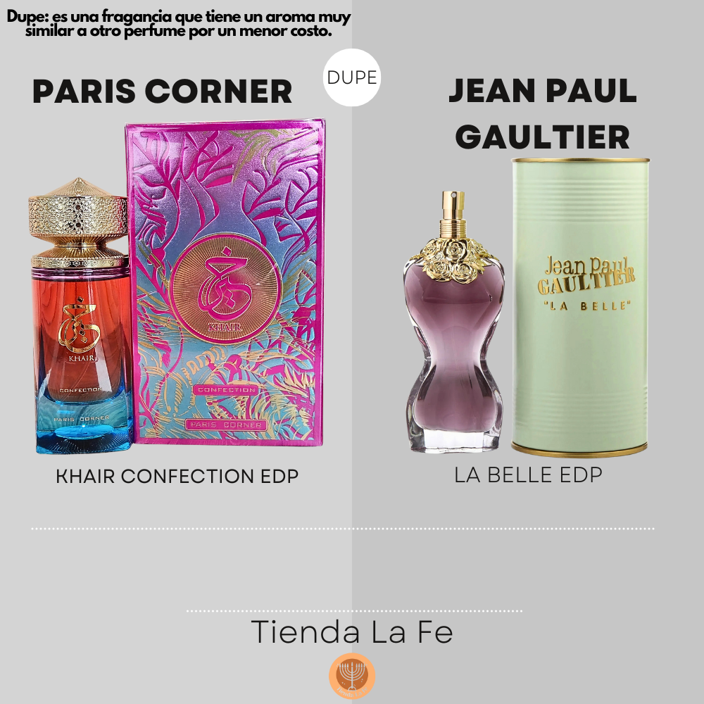 PARIS CORNER KHAIR CONFECTION EDP 100ML (M) (DUPE JEAN PAUL GAULTIER LA BELLE EDP)