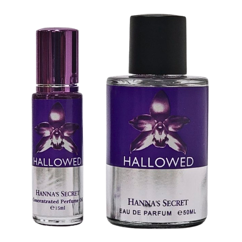 SET HANNAS SECRET HALLOWED WOMEN EDP 50ML, OIL PERFUME 15ML (M)