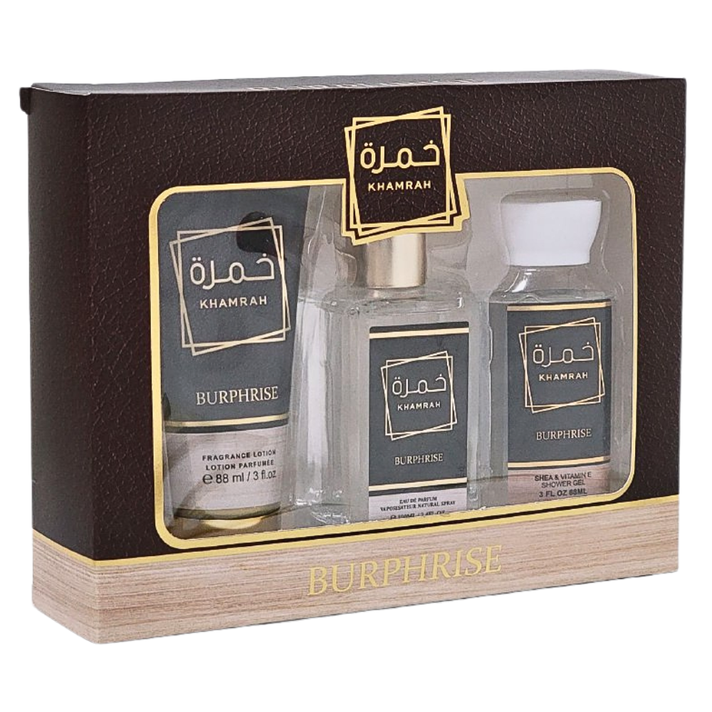 SET BURPHRISE KHAMRAH EDP 100ML, SHOWER GEL 88ML, BODY LOTION 88ML (H)