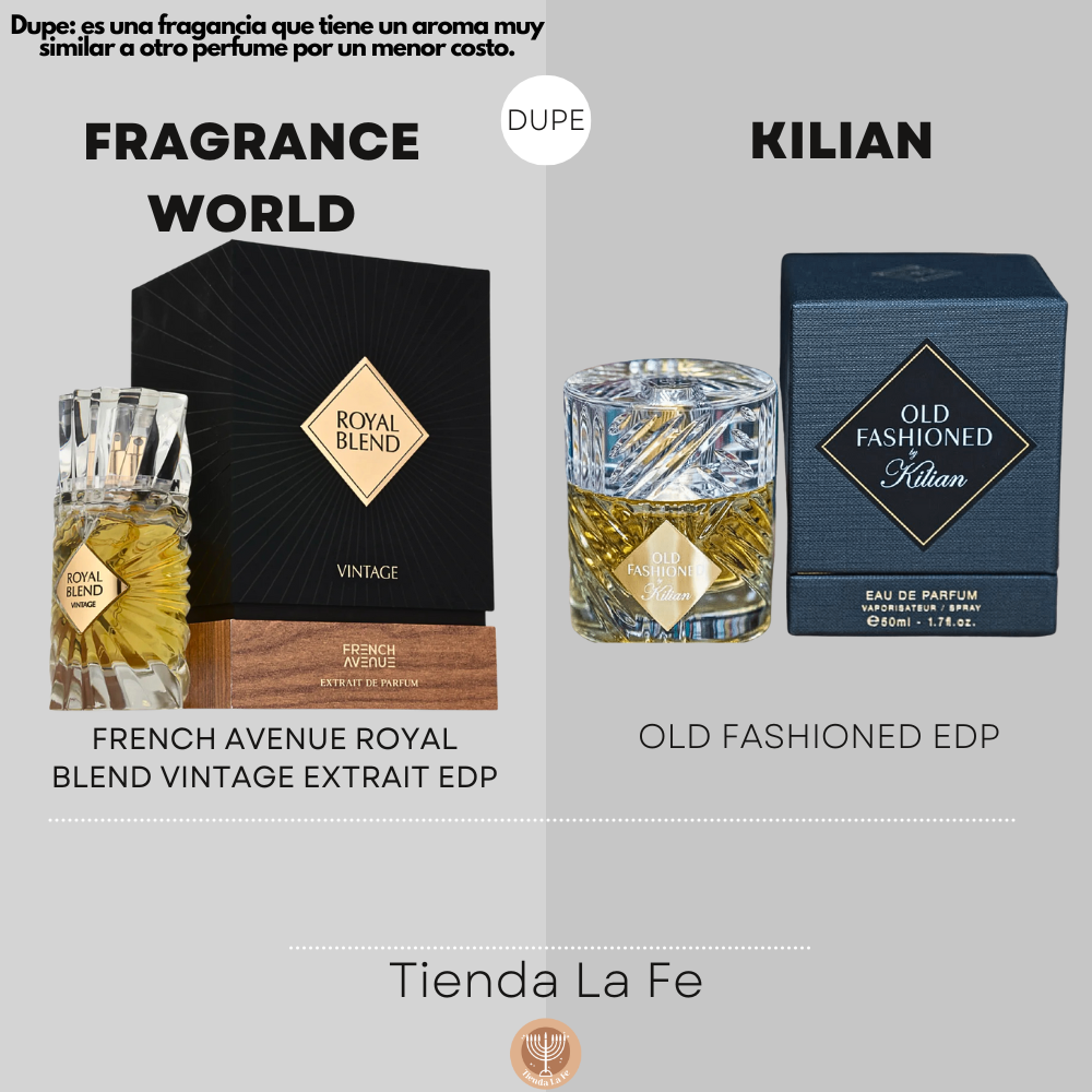 FRAGRANCE WORLD FRENCH AVENUE ROYAL BLEND VINTAGE EXTRAIT EDP 100ML (U) (DUPE KILIAN OLD FASHIONED EDP)