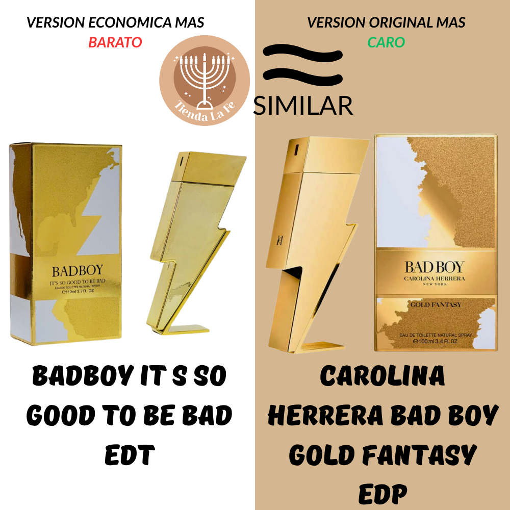 BADBOY IT S SO GOOD TO BE BAD EDT 110ML (H) (AROMA SIMILAR CAROLINA HERRERA BAD BOY GOLD FANTASY EDP)