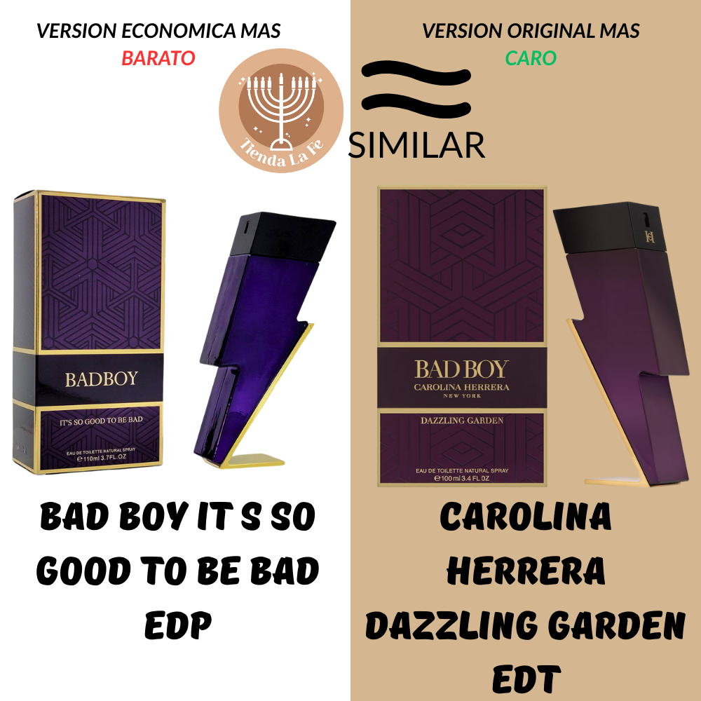 BAD BOY IT S SO GOOD TO BE BAD EDP 110ML (H) (AROMA SIMILAR CAROLINA HERRERA DAZZLING GARDEN EDT)