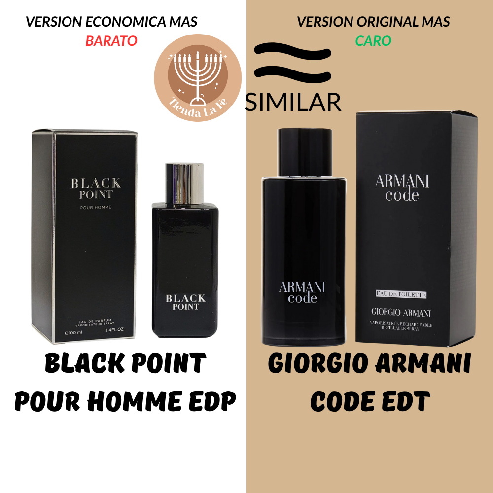 BLACK POINT POUR HOMME EDP 100ML (H) (AROMA SIMILAR GIORGIO ARMANI CODE EDT)