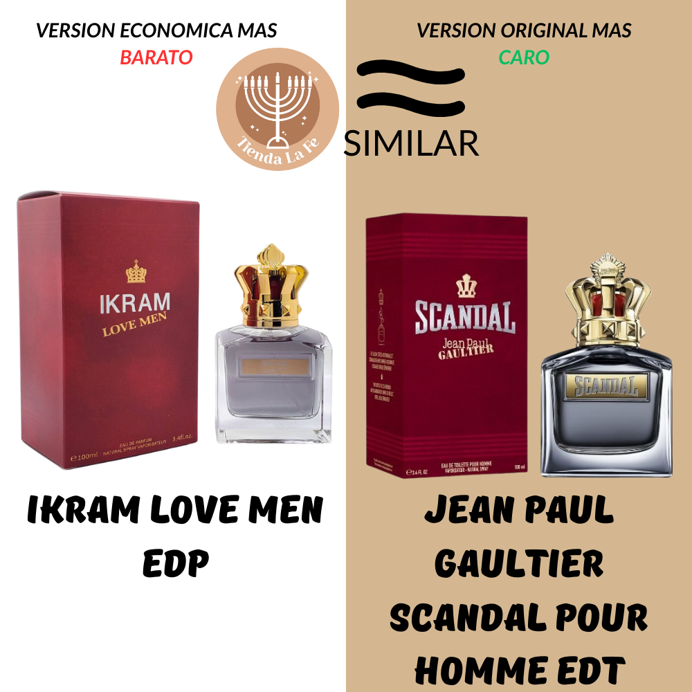 IKRAM LOVE MEN EDP 100ML (H) (AROMA SIMILAR JEAN PAUL GAULTIER SCANDAL POUR HOMME EDT)