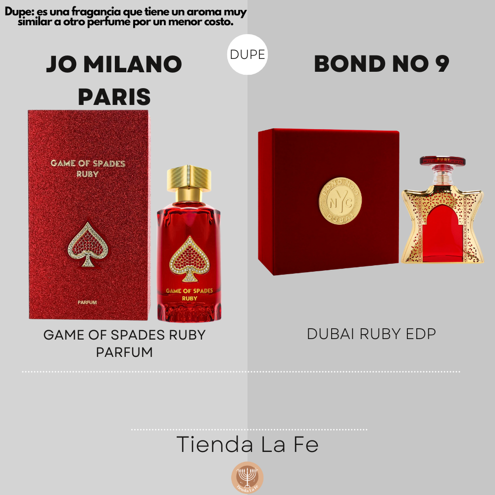 JO MILANO PARIS GAME OF SPADES RUBY PARFUM 90ML (U) (DUPE BOND NO 9 DUBAI RUBY EDP)