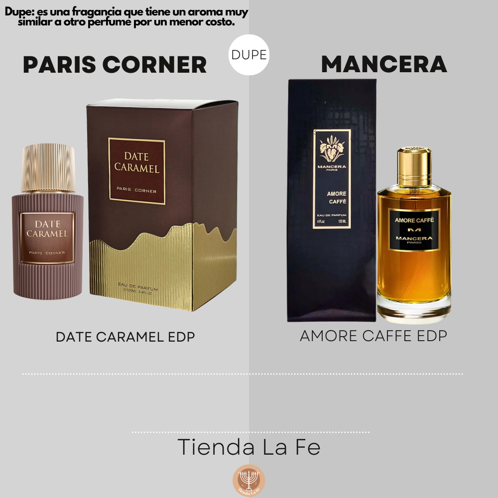 PARIS CORNER DATE CARAMEL EDP 100ML (M) (DUPE MANCERA AMORE CAFFE EDP)