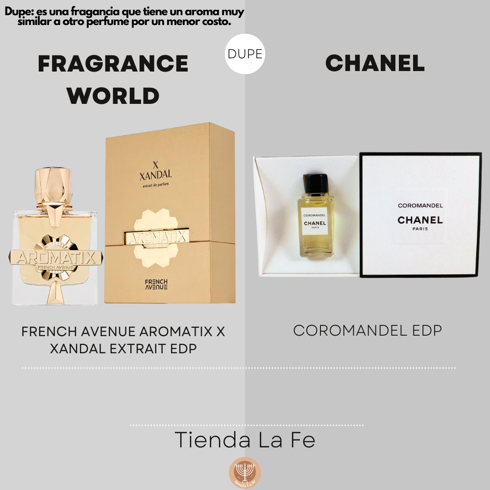 FRAGRANCE WORLD FRENCH AVENUE AROMATIX X XANDAL EXTRAIT EDP 100ML (U) (DUPE CHANEL COROMANDEL EDP)