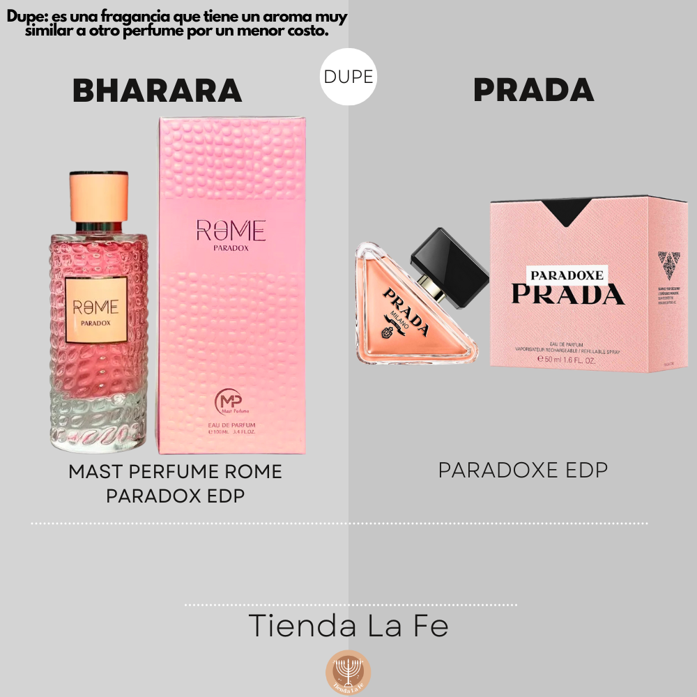 BHARARA MAST PERFUME ROME PARADOX EDP 100ML (M) (DUPE PRADA PARADOXE EDP)