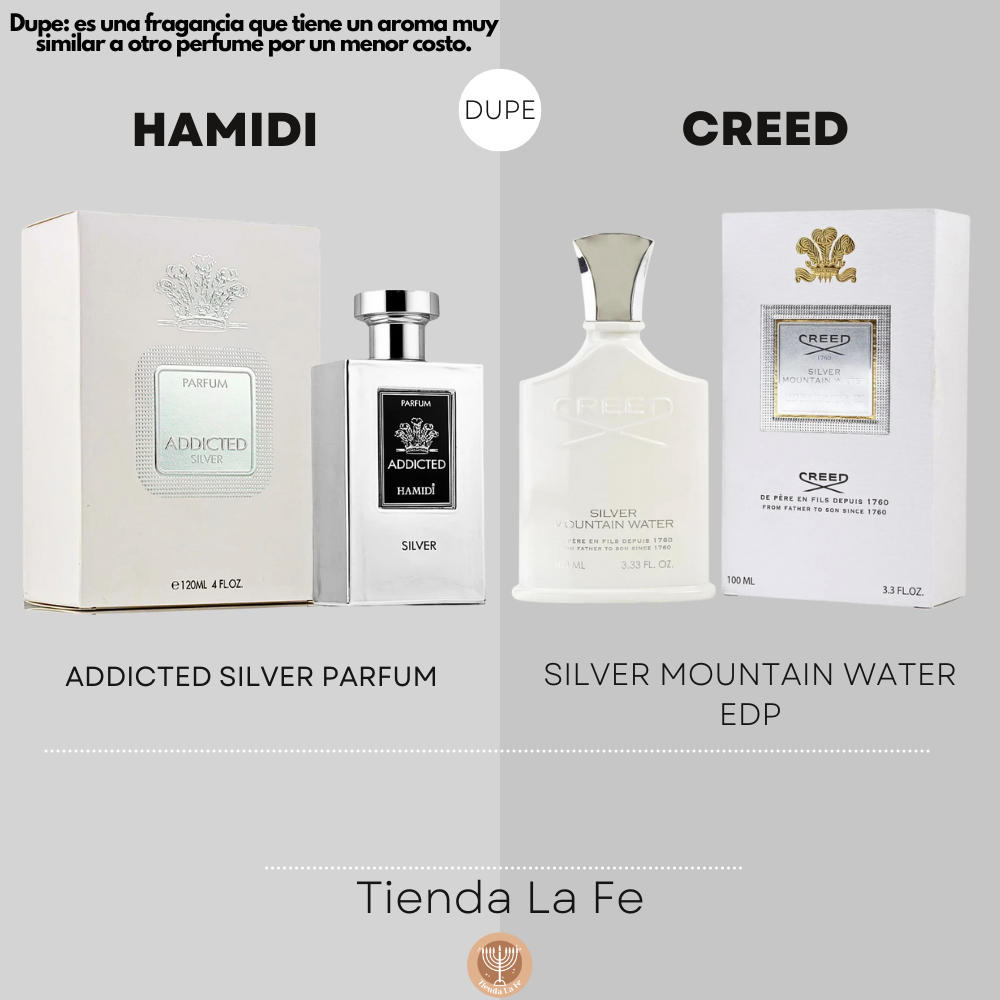 HAMIDI ADDICTED SILVER PARFUM 120ML (U) (DUPE CREED SILVER MOUNTAIN WATER EDP)