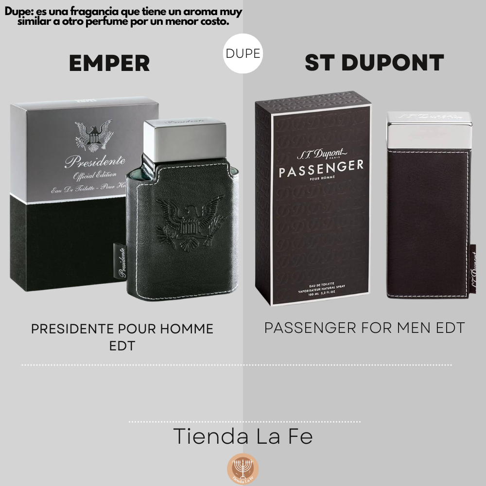 EMPER PRESIDENTE POUR HOMME EDT 100ML (H) (DUPE ST DUPONT PASSENGER FOR MEN EDT)