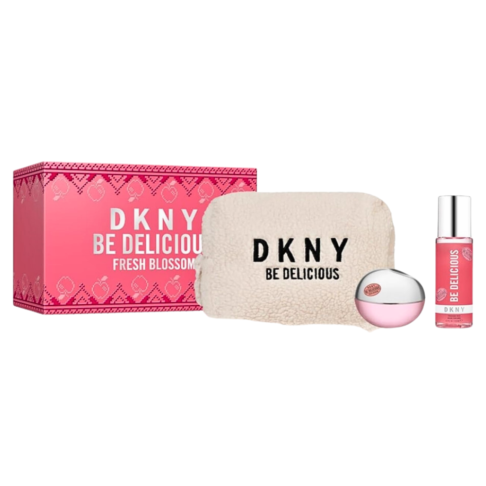 SET DKNY BE DELICIOUS FRESH BLOSSOM EDP 100ML, SPLASH 125ML, COSMETIQUERA (M)
