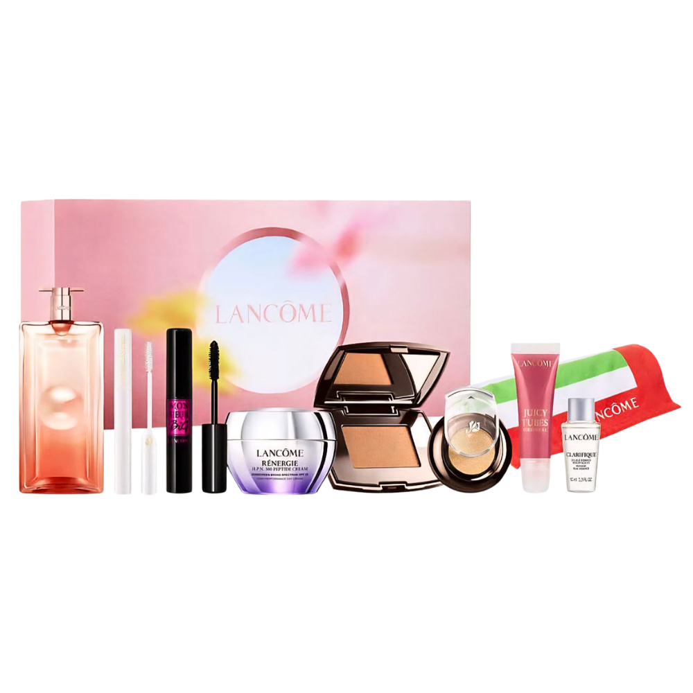 SET LANCOME IDOLE EDT 100ML TOALLA DE BAÑARSE Y MAQUILLAJE DE ALTA CALIDAD (M)