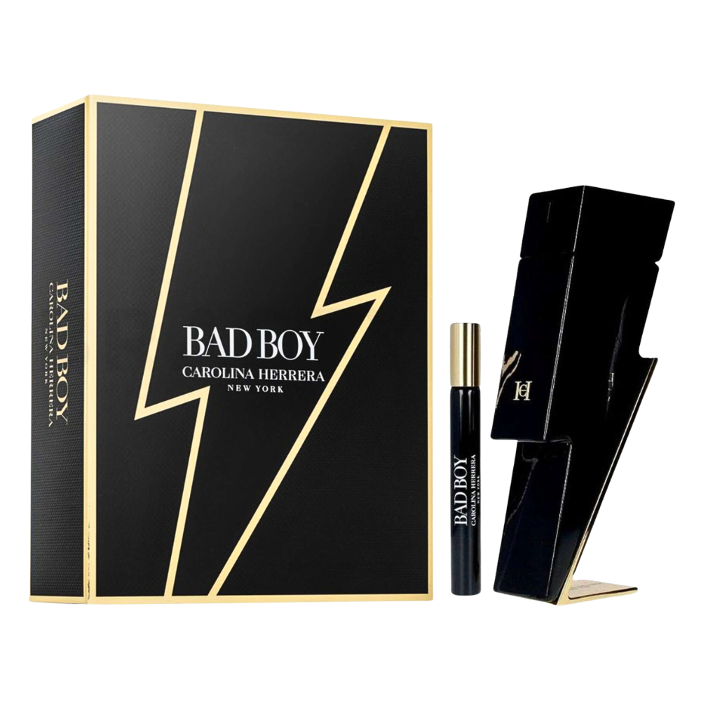 SET CAROLINA HERRERA BAD BOY EDT 100ML EDT 10ML (H)