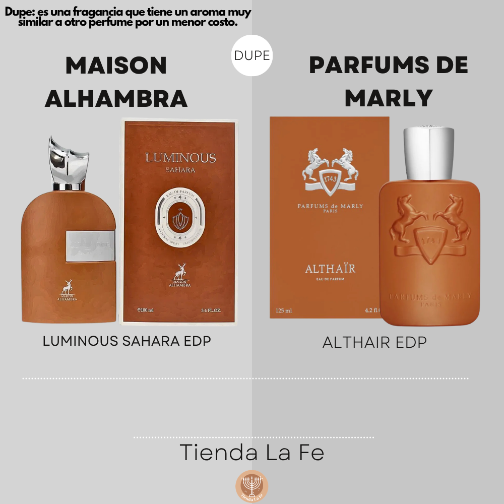 MAISON ALHAMBRA LUMINOUS SAHARA EDP 100ML (U) (DUPE PARFUMS DE MARLY ALTHAIR EDP)