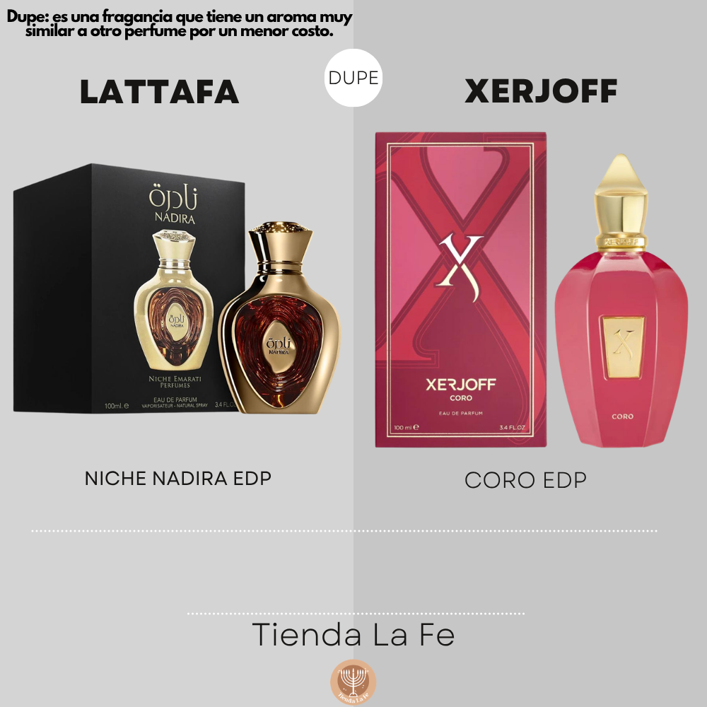LATTAFA NICHE NADIRA EDP 100ML (U) (DUPE XERJOFF CORO EDP)