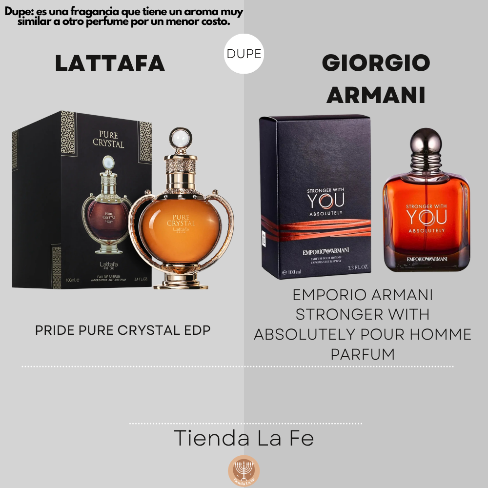 LATTAFA PRIDE PURE CRYSTAL EDP 100ML (U) (DUPE GIORGIO ARMANI EMPORIO ARMANI STRONGER WITH ABSOLUTELY POUR HOMME PARFUM)