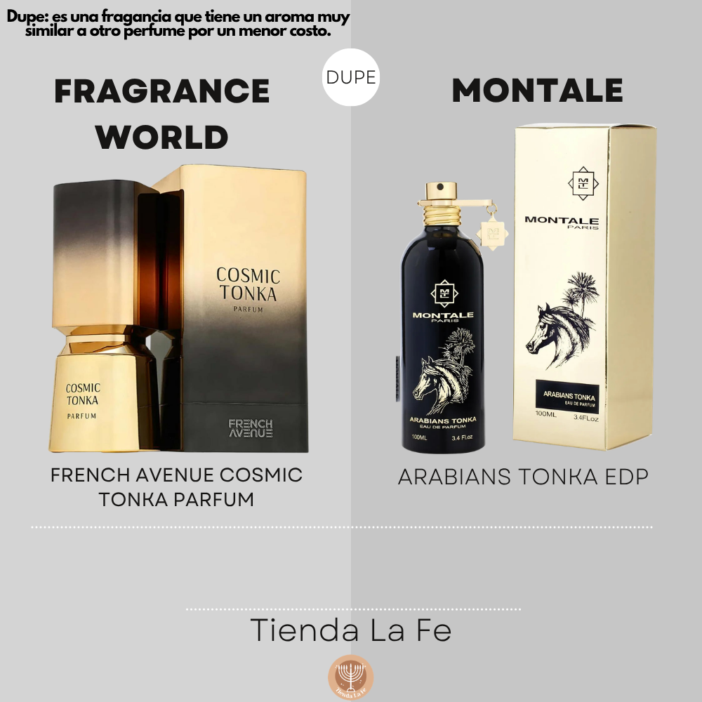 FRAGRANCE WORLD FRENCH AVENUE COSMIC TONKA PARFUM 100ML (U) (DUPE MONTALE ARABIANS TONKA EDP)
