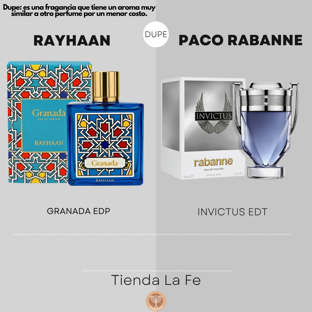 RAYHAAN GRANADA EDP 100ML (H) (DUPE PACO RABANNE INVICTUS EDT)