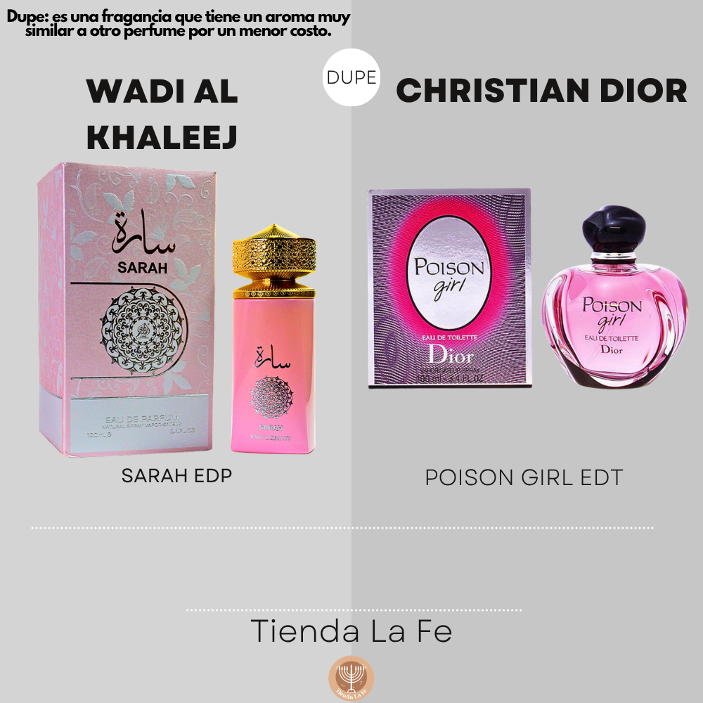 WADI AL KHALEEJ SARAH EDP 100ML (M) (DUPE CHRISTIAN DIOR POISON GIRL EDT)