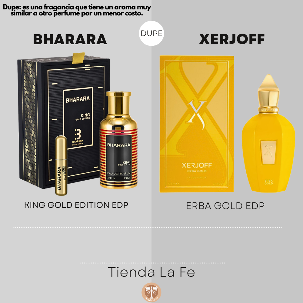 BHARARA KING GOLD EDITION EDP 100ML (U) (DUPE XERJOFF ERBA GOLD EDP)
