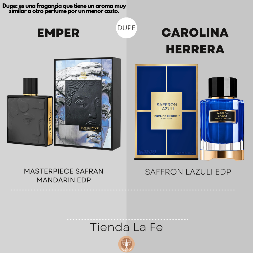 EMPER MASTERPIECE SAFRAN MANDARIN EDP 100ML (H) (DUPE CAROLINA HERRERA SAFFRON LAZULI EDP)