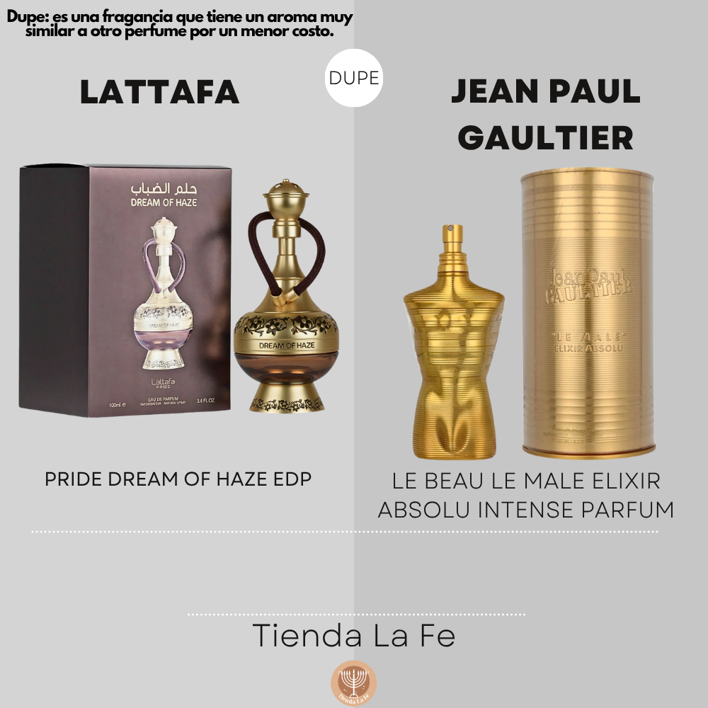LATTAFA PRIDE DREAM OF HAZE EDP 100ML (U) (DUPE JEAN PAUL GAULTIER LE BEAU LE MALE ELIXIR ABSOLU INTENSE PARFUM)