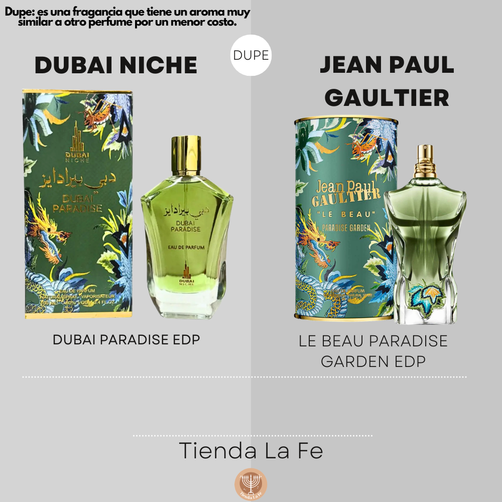 DUBAI NICHE DUBAI PARADISE EDP 100ML (H) (DUPE JEAN PAUL GAULTIER LE BEAU PARADISE GARDEN EDP)