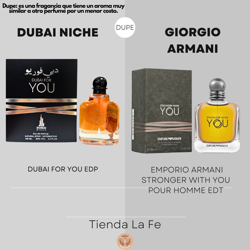 DUBAI NICHE DUBAI FOR YOU EDP 100ML (H) (DUPE GIORGIO ARMANI EMPORIO ARMANI STRONGER WITH YOU POUR HOMME EDT)