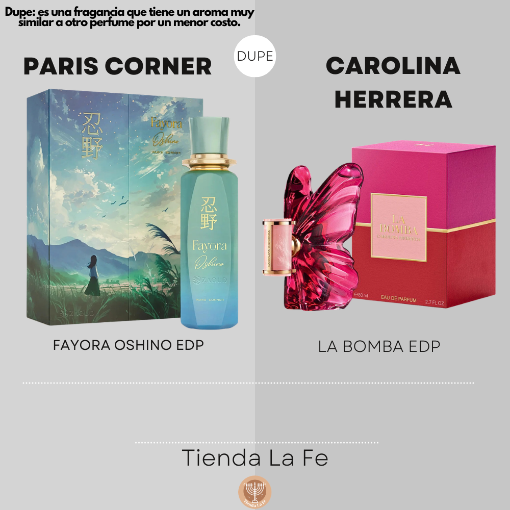 PARIS CORNER FAYORA OSHINO EDP 100ML (M) (DUPE CAROLINA HERRERA LA BOMBA EDP)
