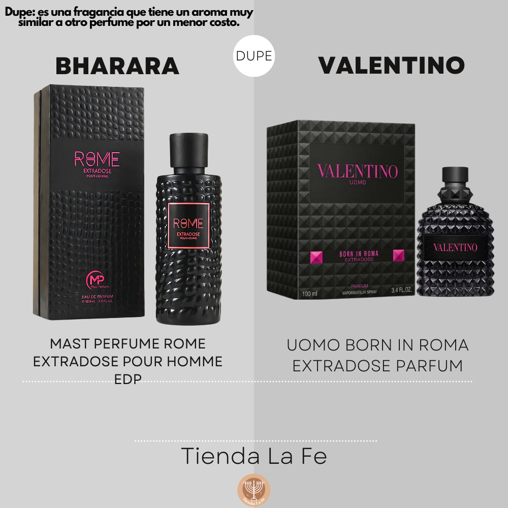 BHARARA ROME EXTRADOSE POUR HOMME EDP 100ML (H) (DUPE VALENTINO UOMO BORN IN ROMA EXTRADOSE PARFUM)