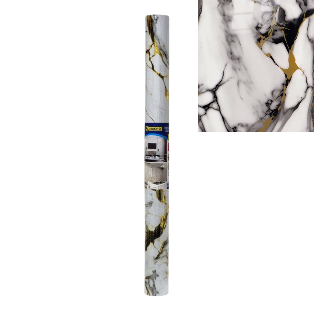 DECORACION PAPEL TAPIZ DE PVC ADHESIVO TIPO MARMOL PARA PARED ELEGANTE Y FACIL DE LIMPIAR 120CMX2.8MTS