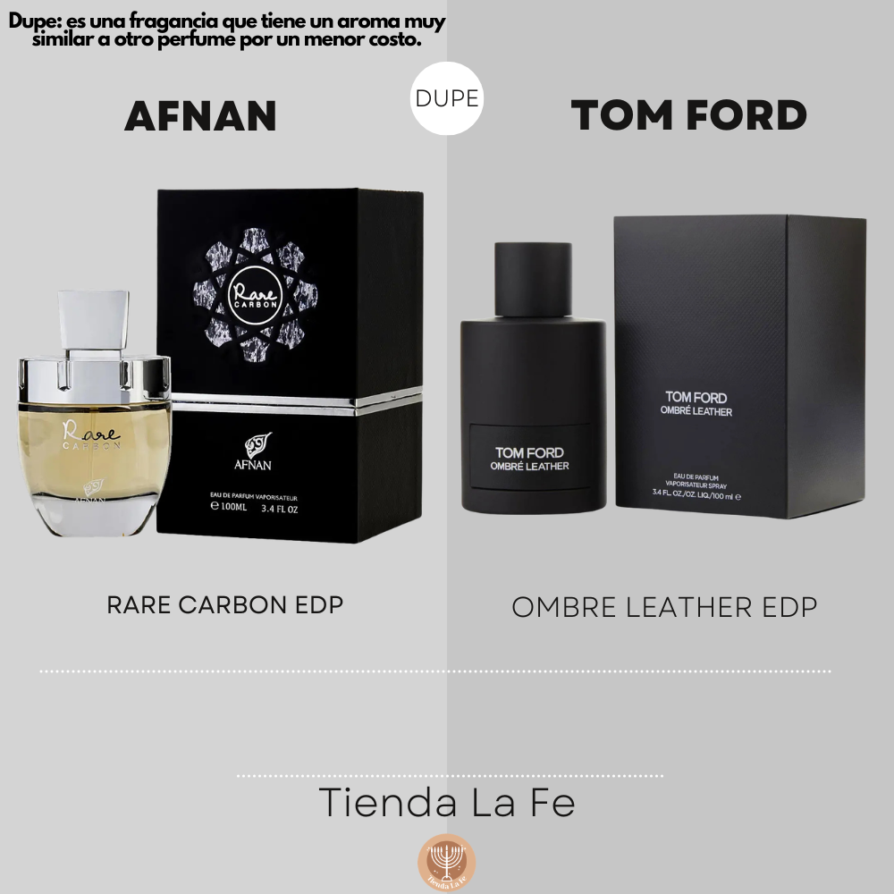 AFNAN RARE CARBON EDP 100ML (H) (DUPE TOM FORD OMBRE LEATHER EDP)