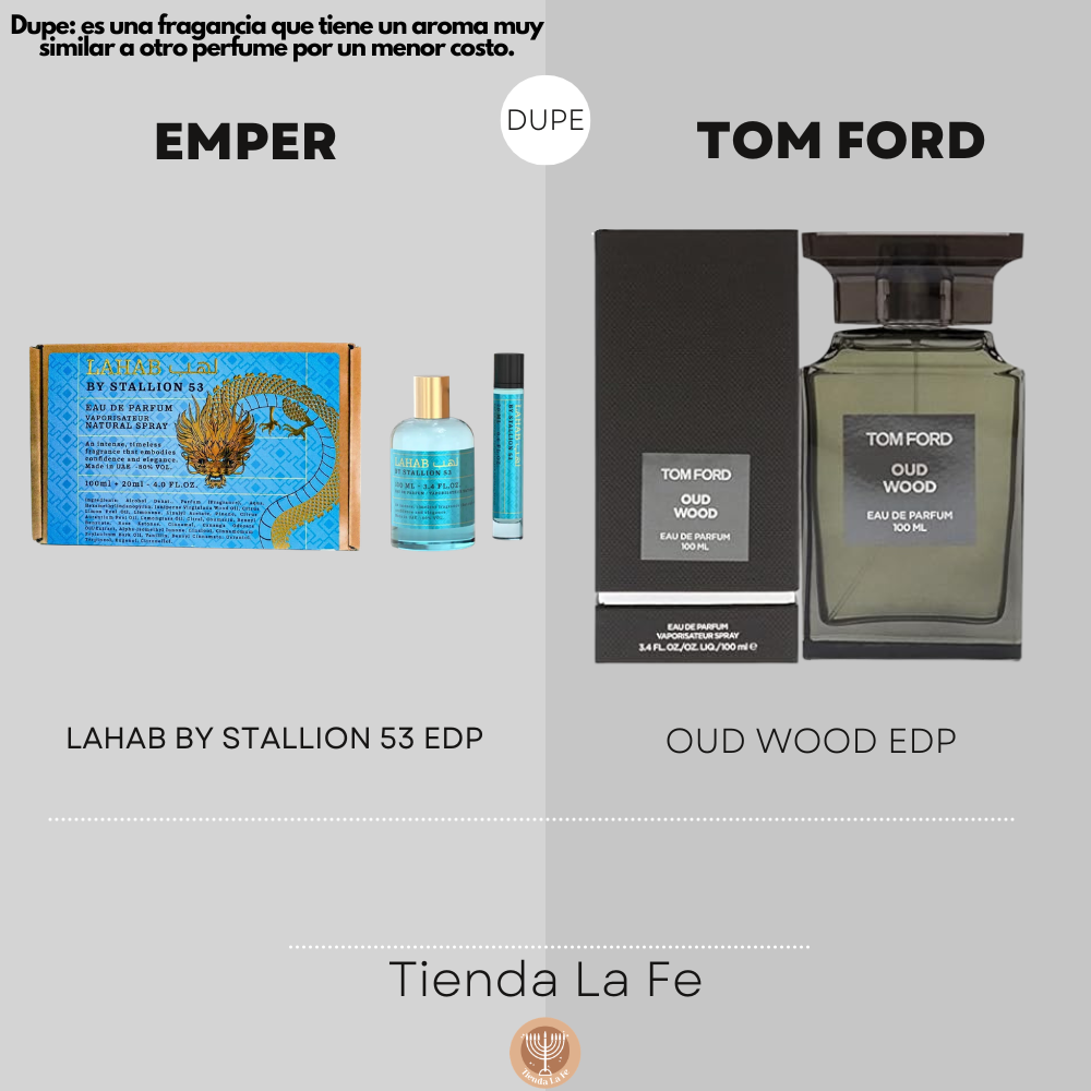 SET EMPER LAHAB BY STALLION 53 EDP 100ML EDP 20ML (H) (DUPE TOM FORD OUD WOOD EDP)