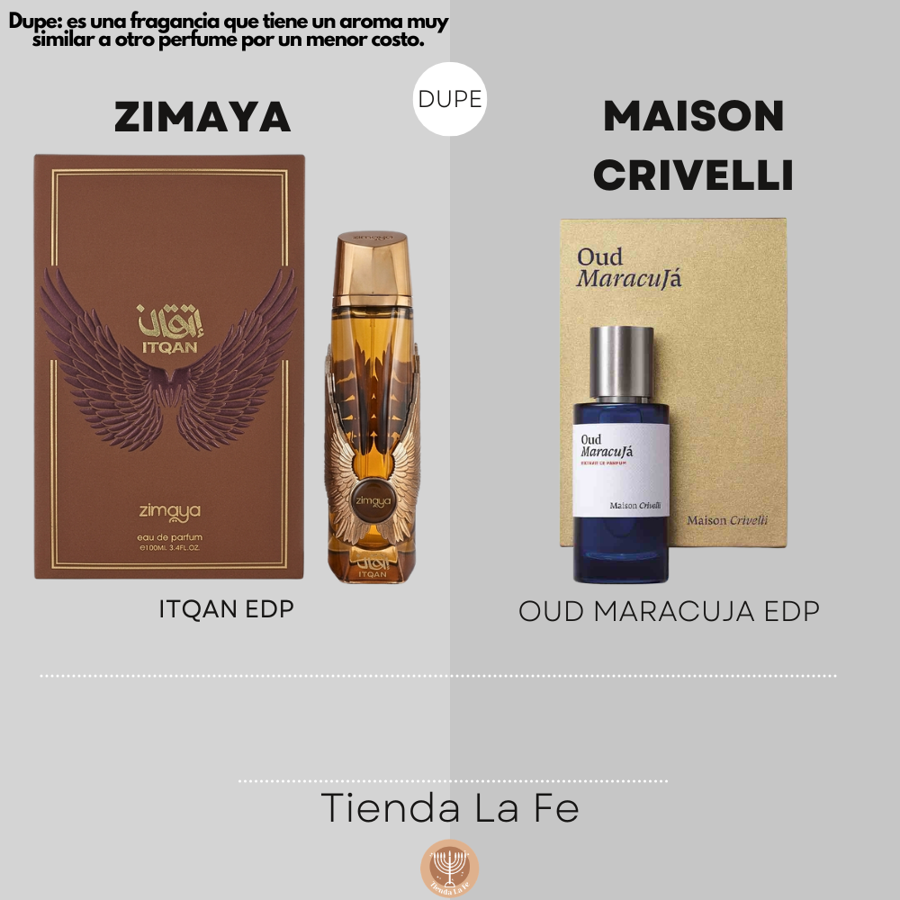 ZIMAYA ITQAN EDP 100ML (U) (DUPE MAISON CRIVELLI OUD MARACUJA EDP)