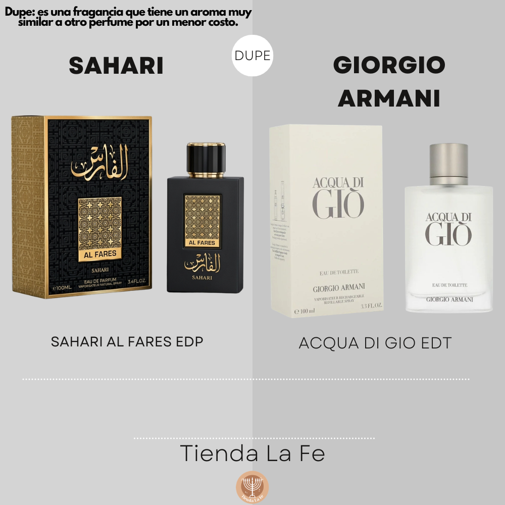 SAHARI AL FARES EDP 100ML (H) (DUPE GIORGIO ARMANI ACQUA DI GIO EDT)