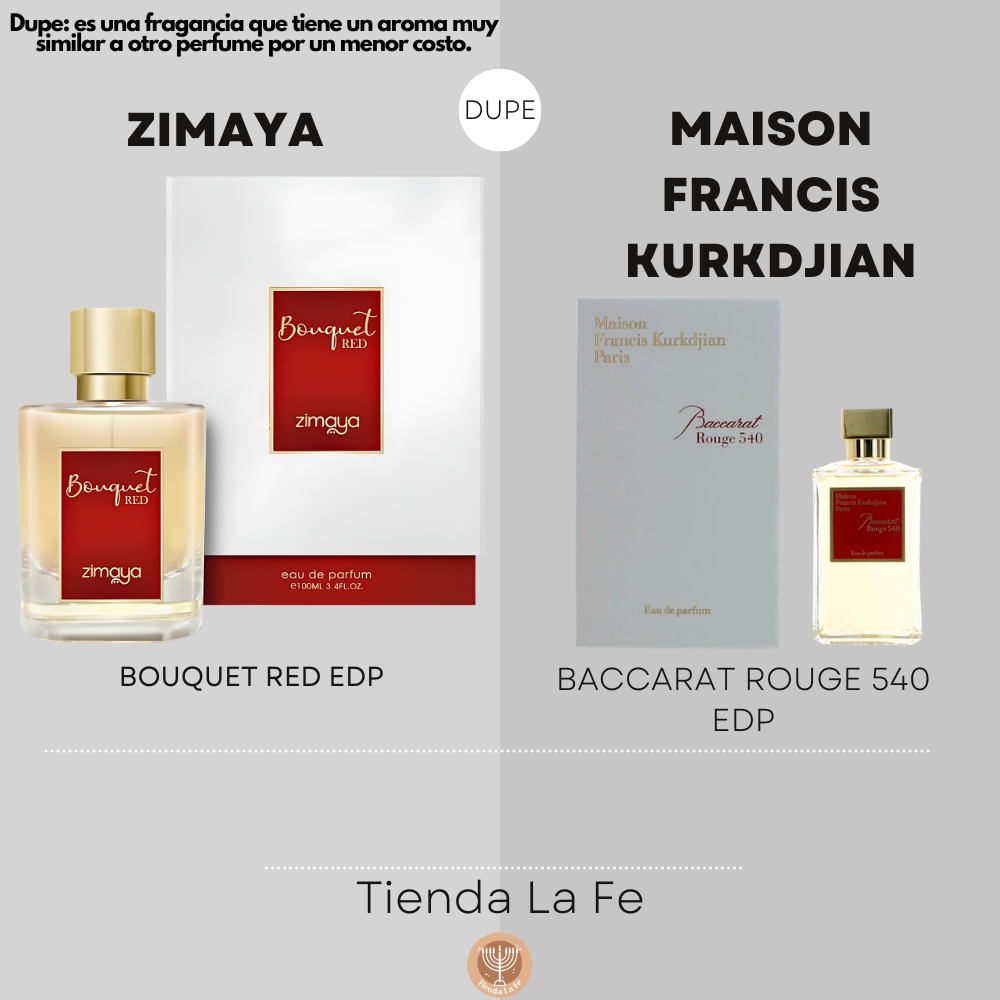 ZIMAYA BOUQUET RED EDP 100ML (U) (DUPE MAISON FRANCIS KURKDJIAN BACCARAT ROUGE 540 EDP)