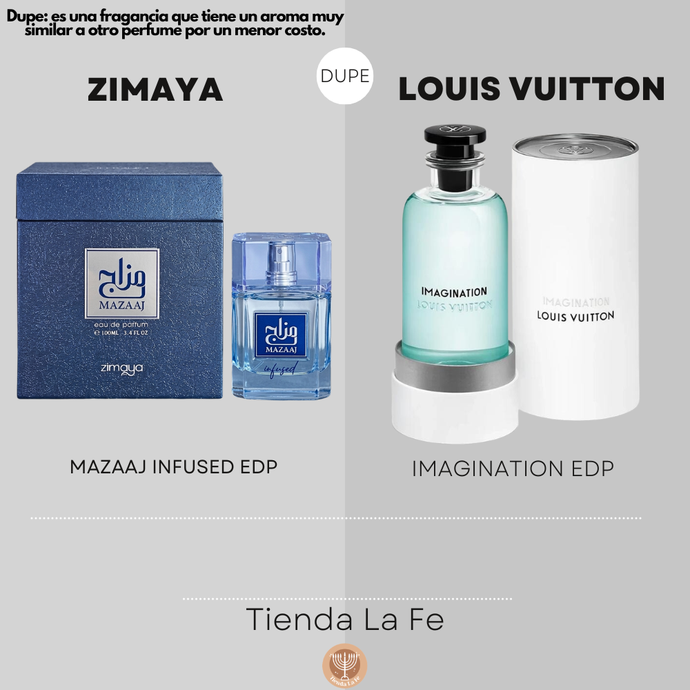 ZIMAYA MAZAAJ INFUSED EDP 100ML (H) (DUPE LOUIS VUITTON IMAGINATION EDP)