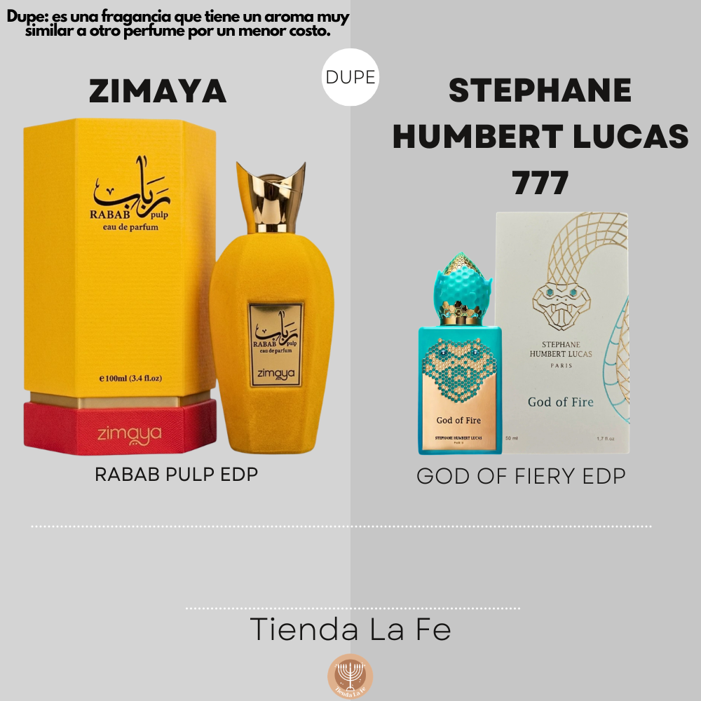 ZIMAYA RABAB PULP EDP 100ML (U) (DUPE STEPHANE HUMBERT LUCAS 777 GOD OF FIERY EDP)