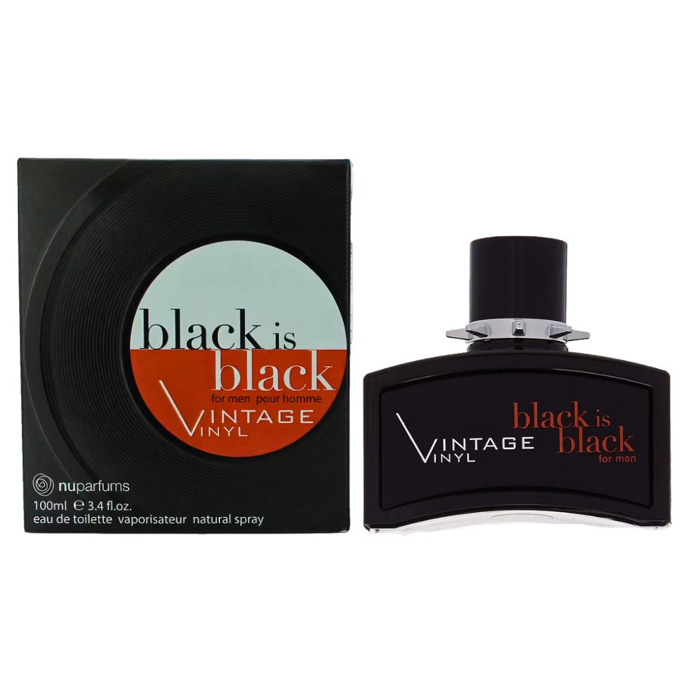 NU PARFUMS BLACK IS BLACK VINTAGE VINYL EDT 100ML (H)