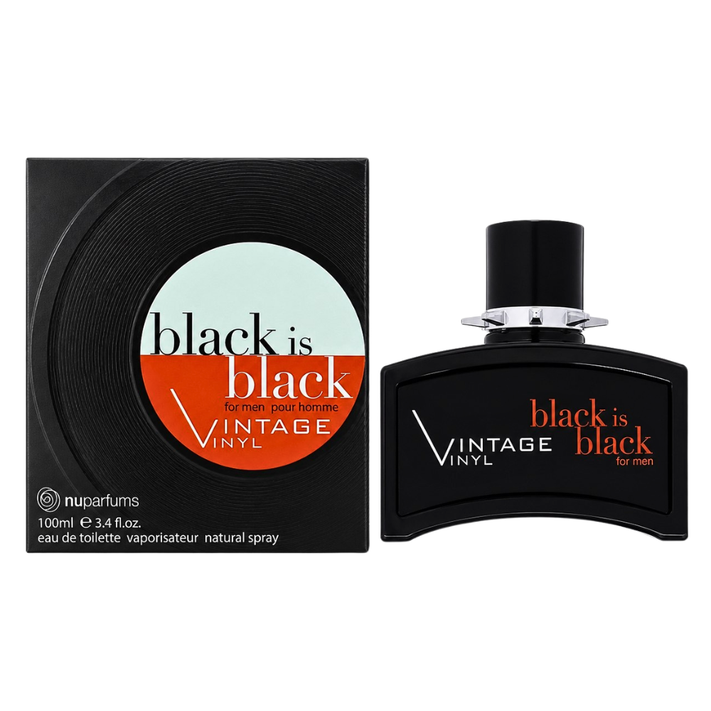 NU PARFUMS BLACK IS BLACK VINTAGE VINYL EDT 100ML (H)
