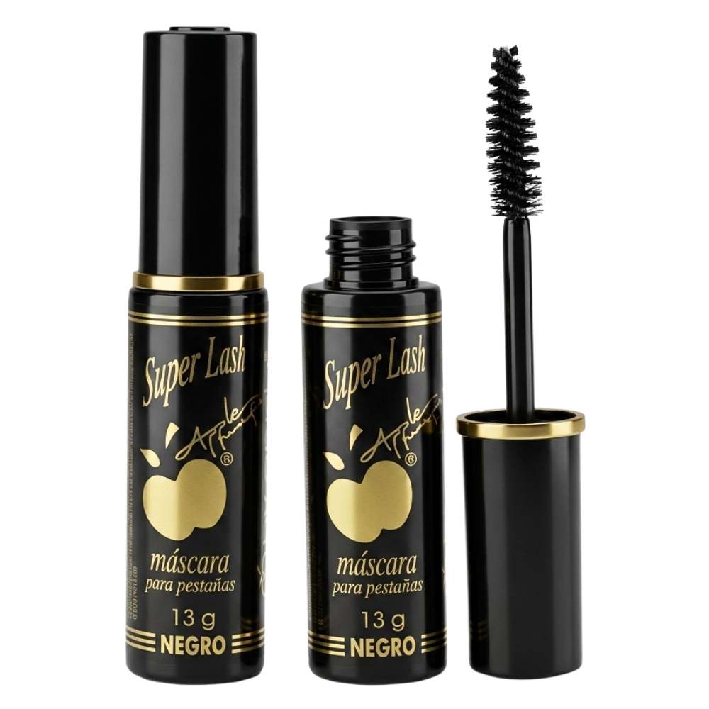 RIMEL PARA PESTAÑAS ORGANICO COLOR NEGRO DE LARGA DURACION SUPER LASH BY APPLE 13G