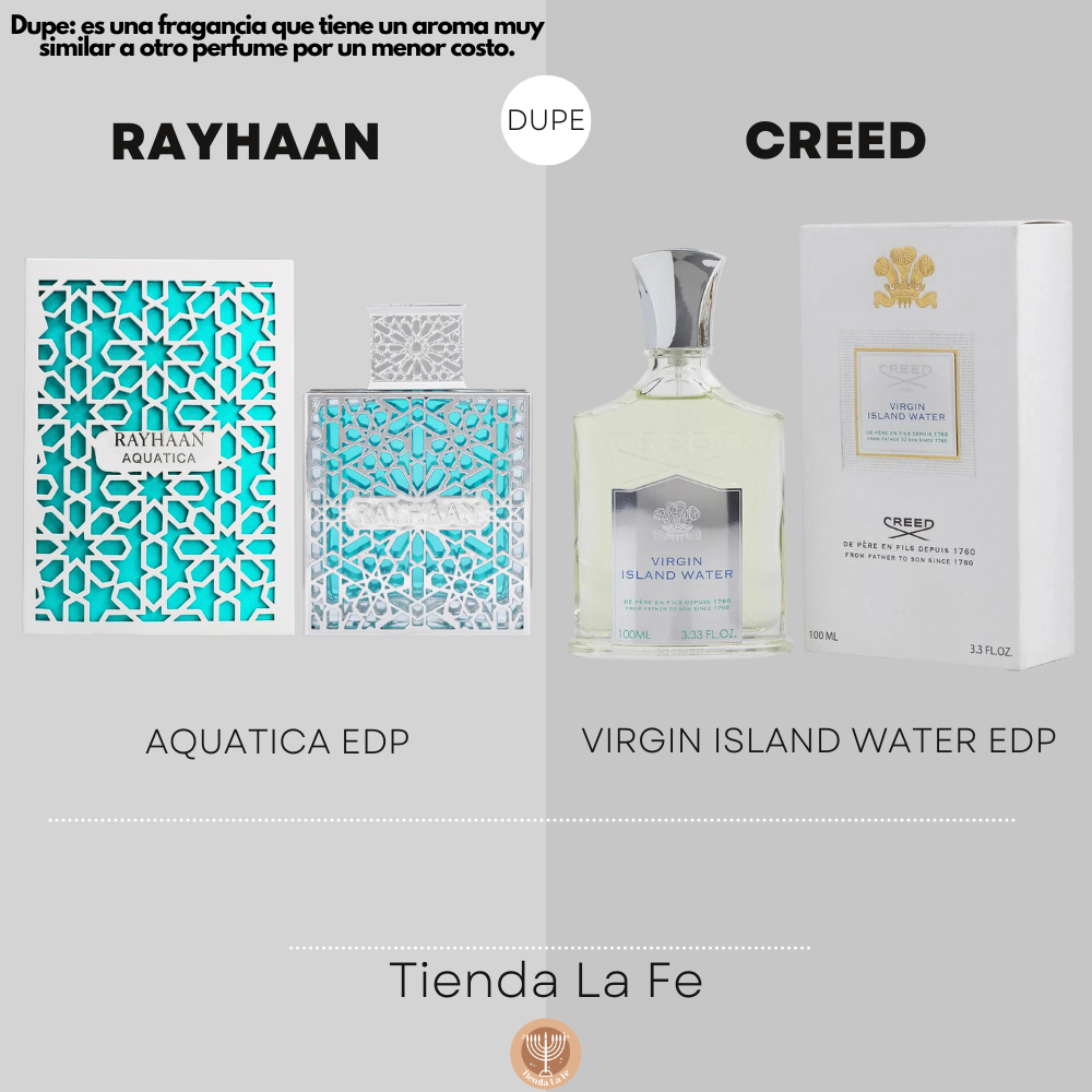 RAYHAAN AQUATICA EDP 100ML (H) (DUPE CREED VIRGIN ISLAND WATER EDP)