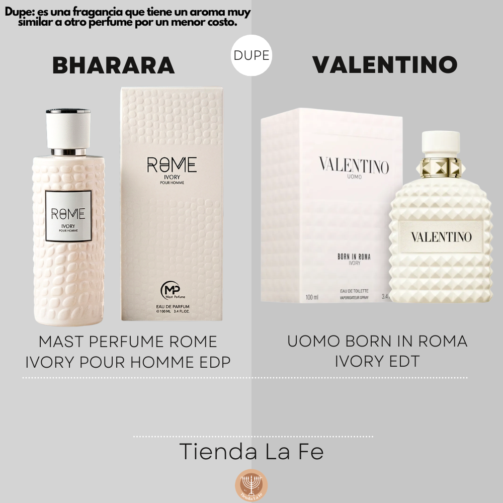 BHARARA MAST PERFUME ROME IVORY POUR HOMME EDP 100ML (H) (DUPE VALENTINO UOMO BORN IN ROMA IVORY EDT)